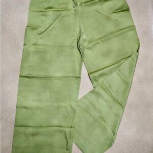 Green Satin Pants